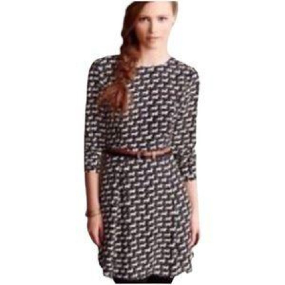 amK Anthropologie Harlyn Horse Print Dress Women's XXS Petite